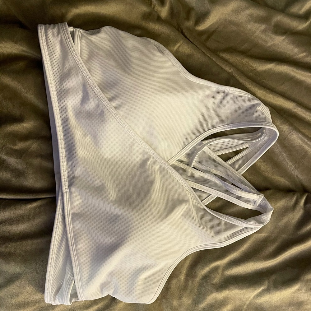 Fabletics White 1X Sports Bra